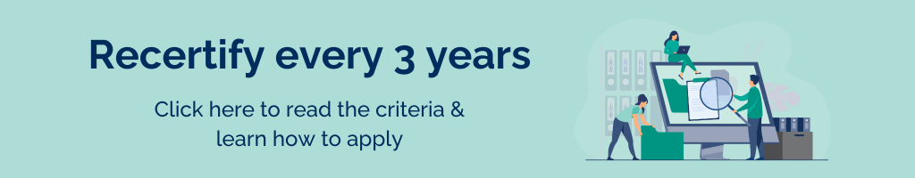 Recertification banner