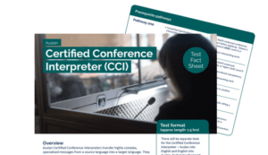 Certified Conference Interpreter (CCI) Factsheet – Auslan