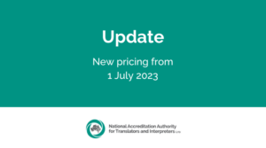 NAATI Pricing Update 2023-2024